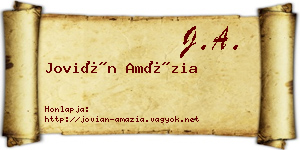 Jovián Amázia névjegykártya